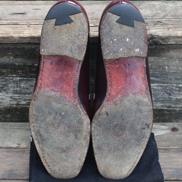Church's Burgundy Leather Buckle Loafer, Size 9.5 D US, Made in England, GUC - Picture 12 of 14